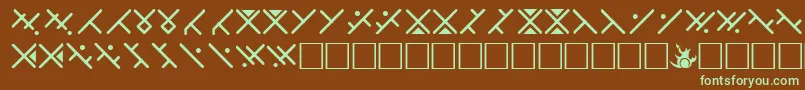 Шрифт VothStVoyager – зелёные шрифты на коричневом фоне