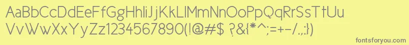 Ciclesemi Font – Gray Fonts on Yellow Background
