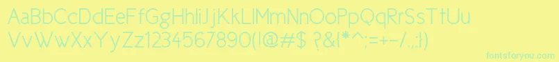 Ciclesemi Font – Green Fonts on Yellow Background