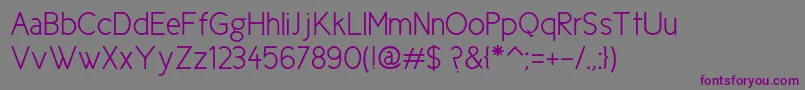 Шрифт Ciclesemi – фиолетовые шрифты на сером фоне
