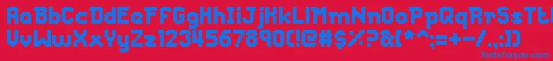 fuente MesseDuesseldorf – Fuentes Azules Sobre Fondo Rojo