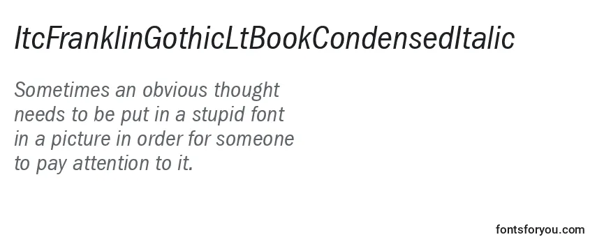 ItcFranklinGothicLtBookCondensedItalic-fontti