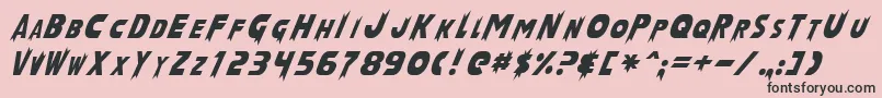 LaserRodNormal Font – Black Fonts on Pink Background