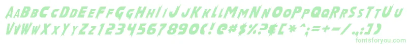 LaserRodNormal Font – Green Fonts on White Background