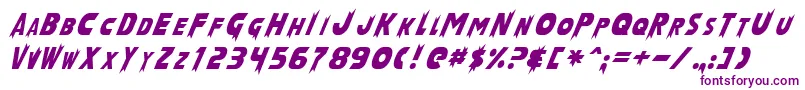 LaserRodNormal Font – Purple Fonts on White Background