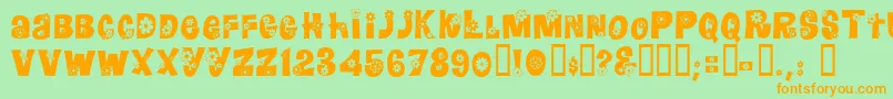 Floralie Font – Orange Fonts on Green Background