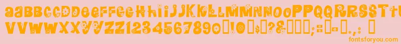 Floralie Font – Orange Fonts on Pink Background