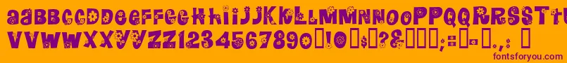 Floralie Font – Purple Fonts on Orange Background