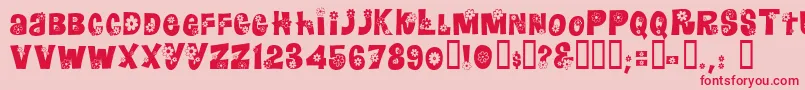 Floralie Font – Red Fonts on Pink Background