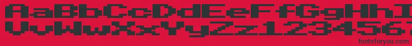 フォントBeebModeTwo – 赤い背景に黒い文字