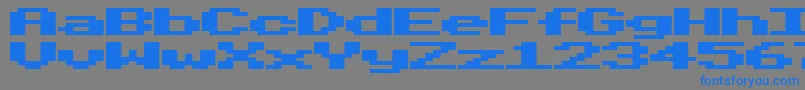 BeebModeTwo Font – Blue Fonts on Gray Background