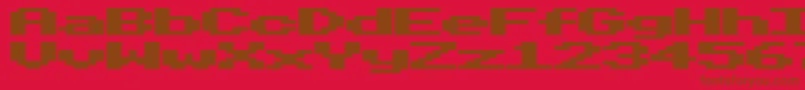 BeebModeTwo Font – Brown Fonts on Red Background