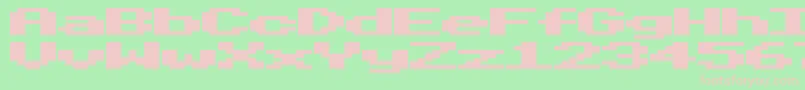 BeebModeTwo Font – Pink Fonts on Green Background