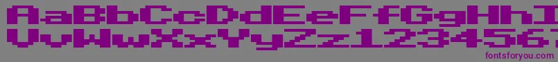 BeebModeTwo Font – Purple Fonts on Gray Background
