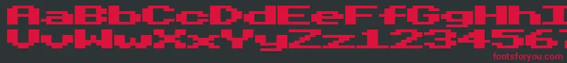 BeebModeTwo Font – Red Fonts on Black Background
