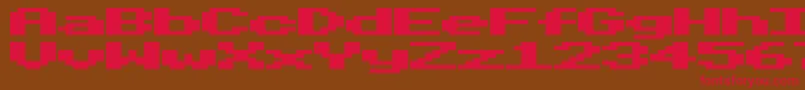 BeebModeTwo Font – Red Fonts on Brown Background