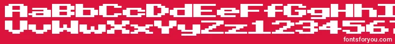 Шрифт BeebModeTwo – белые шрифты на красном фоне