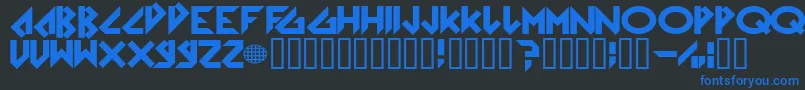 ArkanoidSolid Font – Blue Fonts on Black Background