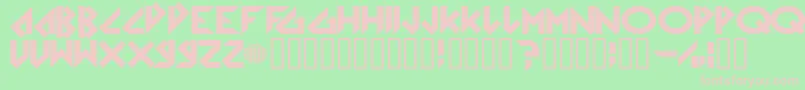 ArkanoidSolid Font – Pink Fonts on Green Background