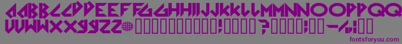 ArkanoidSolid Font – Purple Fonts on Gray Background