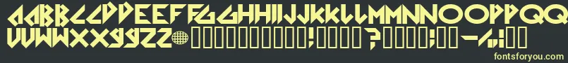ArkanoidSolid Font – Yellow Fonts on Black Background