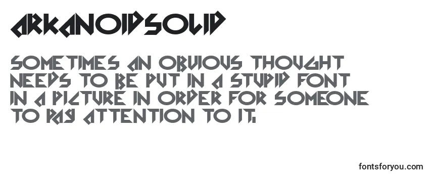 Review of the ArkanoidSolid Font