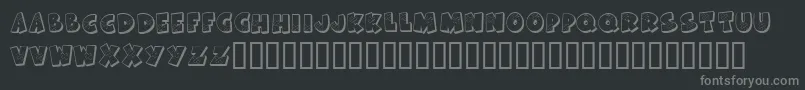 Czcionka KrAllPatchedUp – szare czcionki na czarnym tle