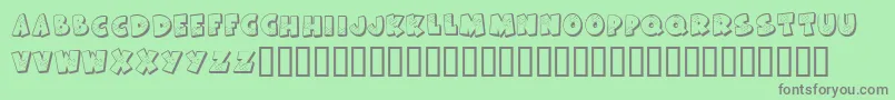 KrAllPatchedUp Font – Gray Fonts on Green Background