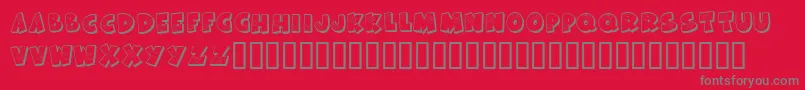 KrAllPatchedUp Font – Gray Fonts on Red Background