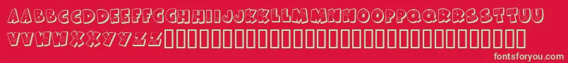 KrAllPatchedUp Font – Green Fonts on Red Background