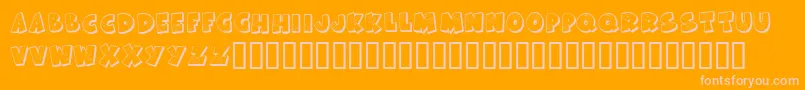 KrAllPatchedUp Font – Pink Fonts on Orange Background
