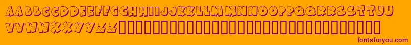 KrAllPatchedUp Font – Purple Fonts on Orange Background