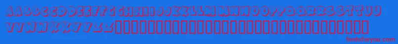 KrAllPatchedUp Font – Red Fonts on Blue Background