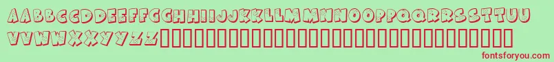 KrAllPatchedUp Font – Red Fonts on Green Background