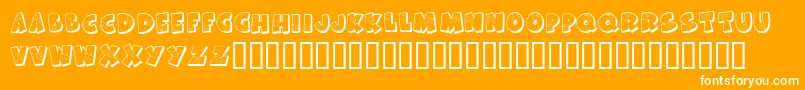 KrAllPatchedUp Font – White Fonts on Orange Background