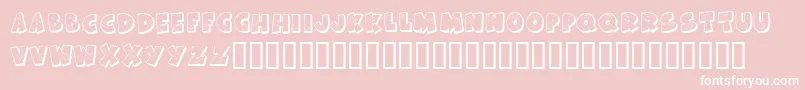 KrAllPatchedUp Font – White Fonts on Pink Background