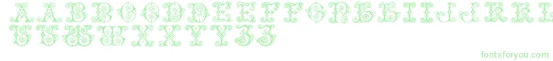 Vaticanianinitials Font – Green Fonts on White Background