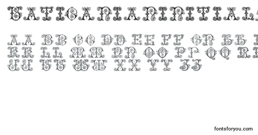 characters of vaticanianinitials font, letter of vaticanianinitials font, alphabet of  vaticanianinitials font
