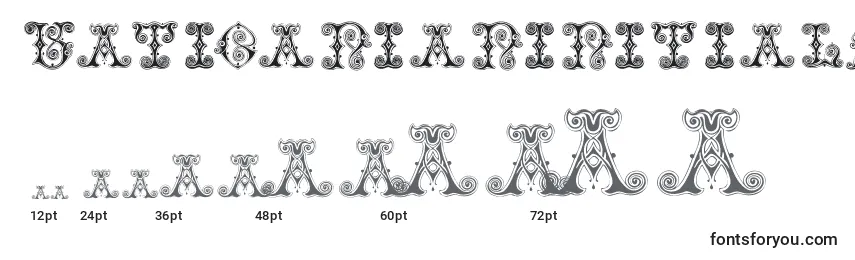 sizes of vaticanianinitials font, vaticanianinitials sizes