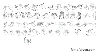 GestureGlyphs font – Fonts Gestures