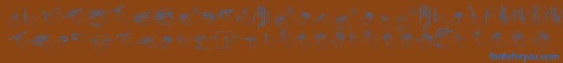 More about GestureGlyphs Font GestureGlyphs Font – Blue Fonts on Brown Background