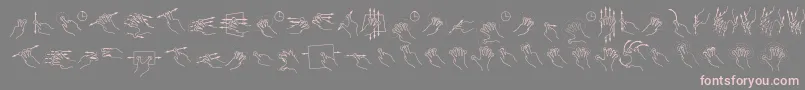 GestureGlyphs Font – Pink Fonts on Gray Background