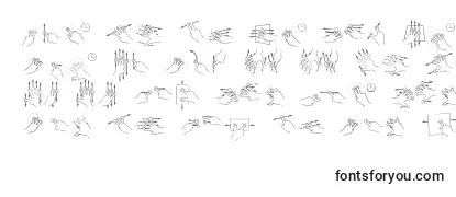 Überblick über die Schriftart GestureGlyphs