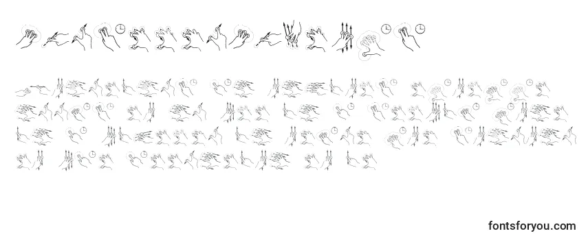 Шрифт GestureGlyphs