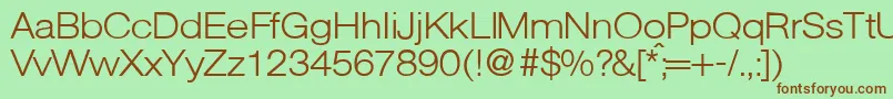 AgentextlgtdbNormal Font – Brown Fonts on Green Background