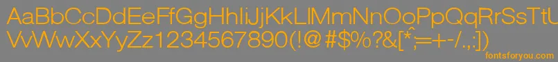 AgentextlgtdbNormal Font – Orange Fonts on Gray Background