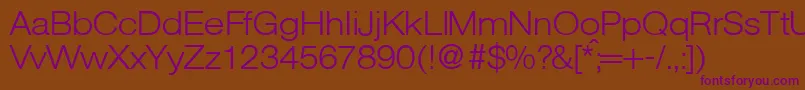 AgentextlgtdbNormal Font – Purple Fonts on Brown Background