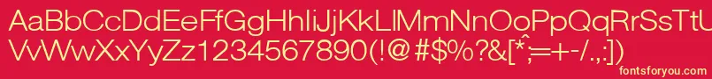 AgentextlgtdbNormal Font – Yellow Fonts on Red Background