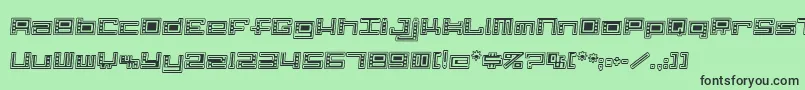Alphc Font – Black Fonts on Green Background