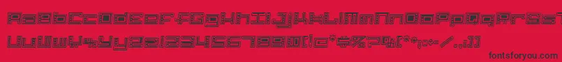 Alphc Font – Black Fonts on Red Background